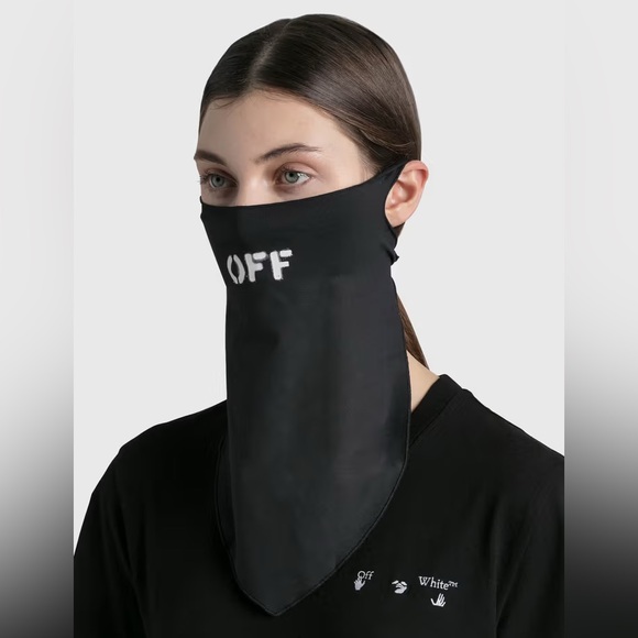 OFF-WHITE Black 'Off' Long Bandana Mask - Picture 4 of 6
